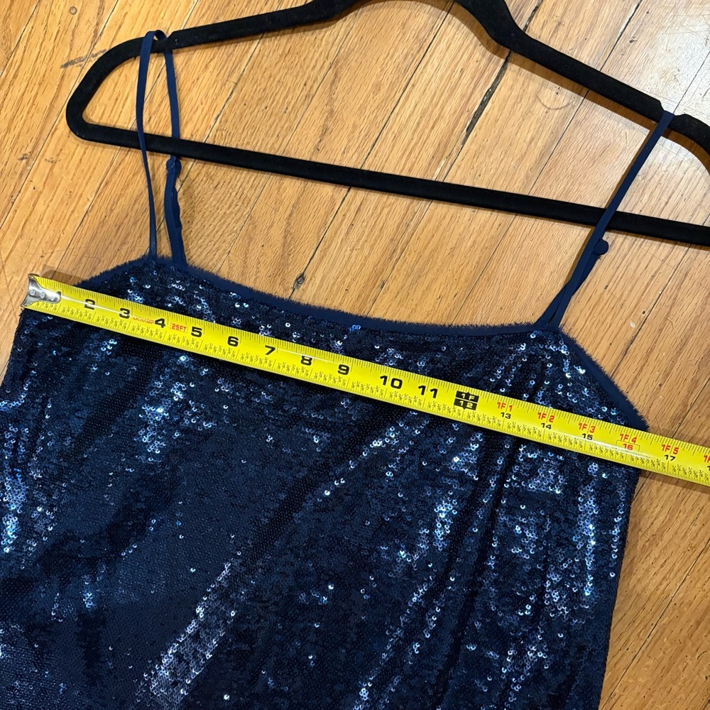 Free People Intimately Time to Shine Slip Sequined Dress In Navy Blue Sleeveless - Picture 10 of 10